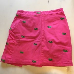 Preppy Pink and Green Whale Skort
